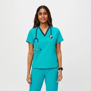 Figs Oran Slim Scrub Top (Limited Edition Teal)